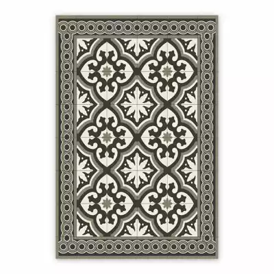 Mata winylowa złote kafelki azulejos