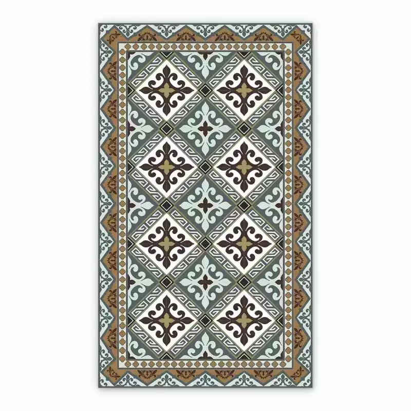Dywan winylowy azulejos kwiaty