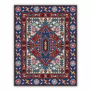 Dywan winylowy pstrokaty kolorowy wzór piksele