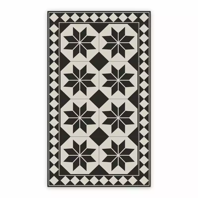 Mata winylowa geometria kwiaty romby