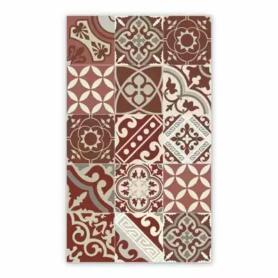 Mata winylowa abstrakcja azulejo ornamenty