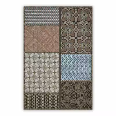 Mata winylowa patchwork abstrakcja kolorowy