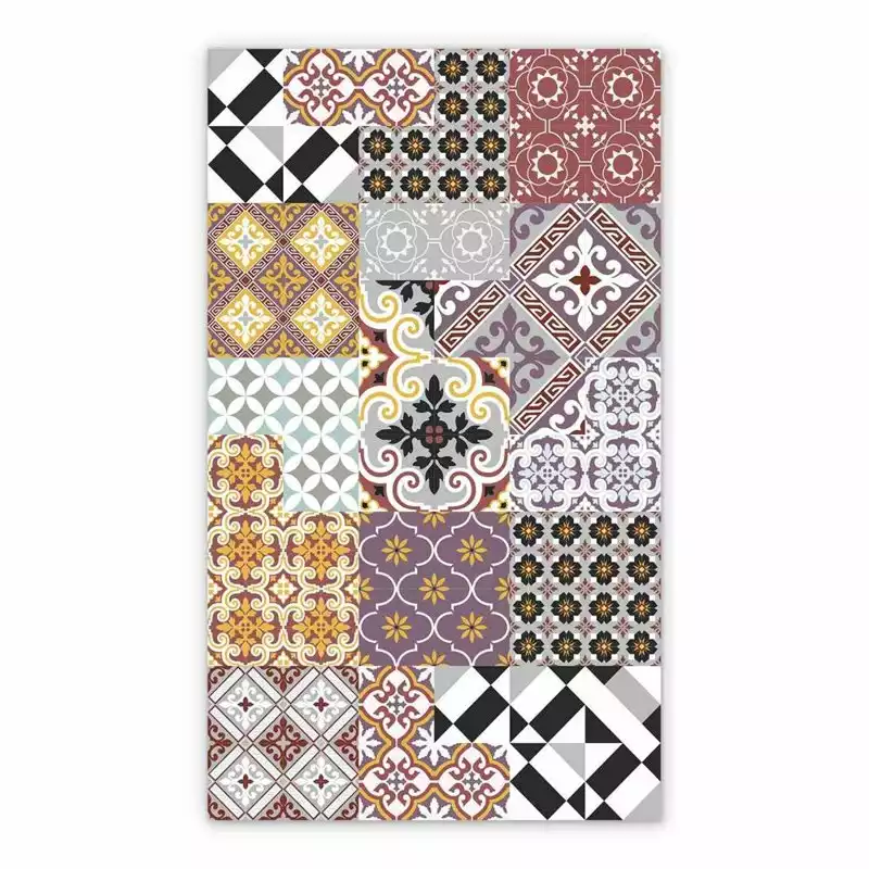 Mata winylowa Patchwork azulejos kafelki