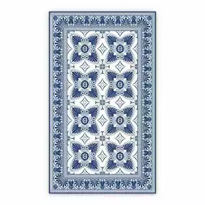 Mata winylowa Błękitne Kwiaty pawi ogon