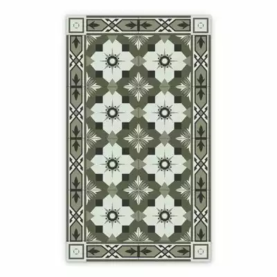 Dywan winylowy Geometryczne zielone kafelki azulejos