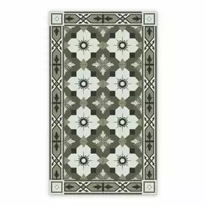 Dywan winylowy Geometryczne zielone kafelki azulejos