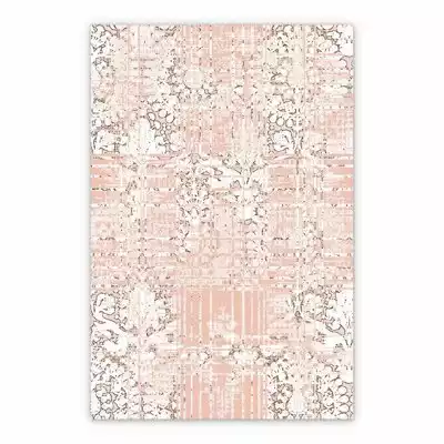 Dywan winylowy mandala zniszczona tkanina