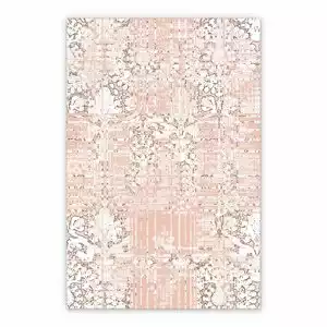 Dywan winylowy mandala zniszczona tkanina